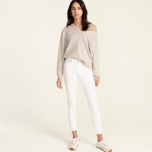J. Crew 8” Toothpick Jean in White size 28